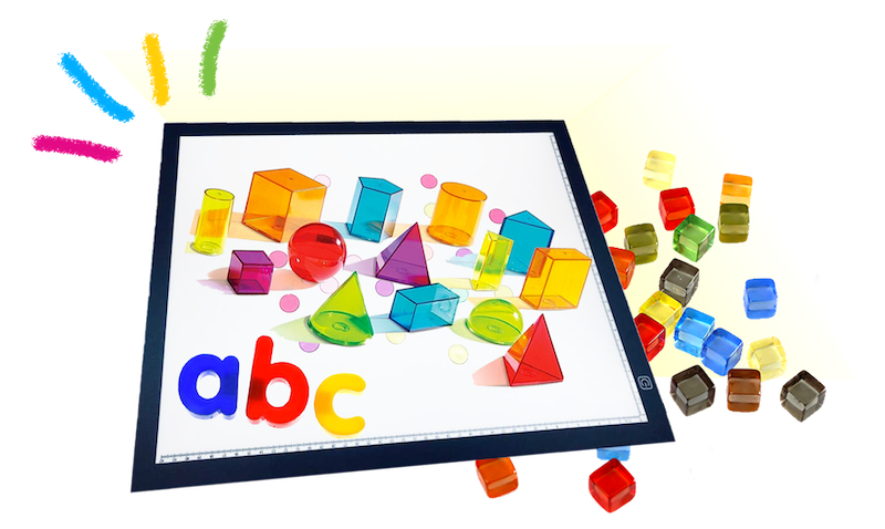 Mochii light panels and tools provide hours of open ended play and are a fantastic tool for enhancing sensory exploration for young kids.